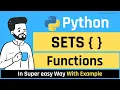 Sets Function in Python Python Tutorial In Hindi for Beginners