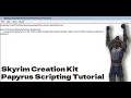 How to script in papyrus in Skyrim creation kit Beginner tutorial Introductory script