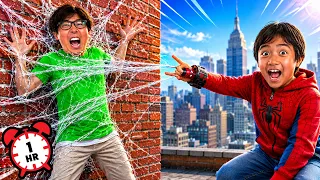 Ryan and Spider-Man 1 Hour Pretend Play Adventures