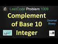 complement of base 10 integer complement of base 10 integer leetcode leetcode 1009 bitwise
