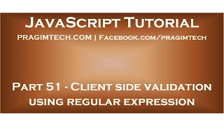 Client side validation using regular expression