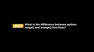 What is the difference between python range and xrange functions