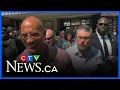 The Rock reunites with members of his family on the TIFF red carpet