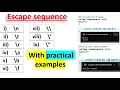 escape sequence in c with practical examples programing course r b a f t n