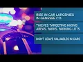 Genesee County Sheriff s Office warns car owners about larcenies