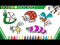 How to Draw Bug and Insect Coloring Pages for Kids Coloring Book for Kids