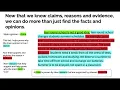Claims Reasons and Evidence in Argumentative Writing