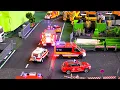 Download Lagu Insane Fire Trucks Police Cars Ambulance RC Fire Engines Ladder Emergency Vehicles Red Cross Truck