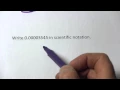 Scientific Notation with Negative Exponents