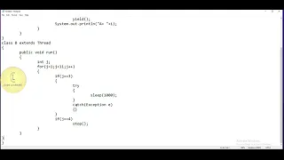 Java Multithreading yield sleep stop methods CodeLearning