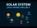 Solar System Animation in Java Swing Complete GUI Project Tutorial