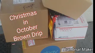Christmas in October Unboxings Vintage Brown Drip Pottery
