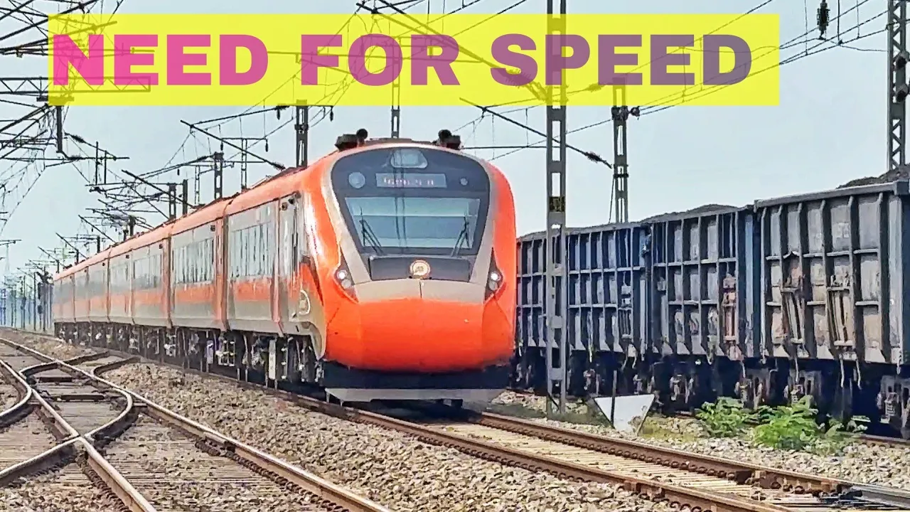 FAST AND FURIOUS WAP7 Jammu Humsafar+ Garbha+ Saffron VANDE BHARAT attacks Chandanpur at 130kph- IR