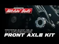 HOW TO INSTALL TRASK TITANIUM FRONT AXLE 08 BAGGER