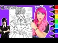 Coloring Wednesday Addams Rave N Dance Coloring Page Ohuhu Art Markers