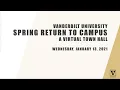 Spring Return to Campus Town Hall