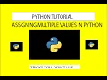 How to assign multiple values to a same variable Python Tutorial