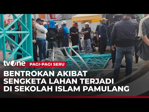 Bentrok Sengketa Lahan Sekolah, Aksi Saling Dorong Pagar Terjadi