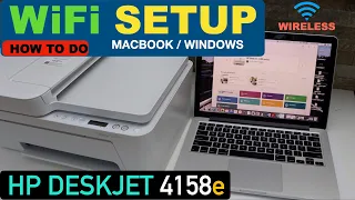 HP DeskJet 4158e WiFi Setup Using HP Smart App MacBook Windows Laptop