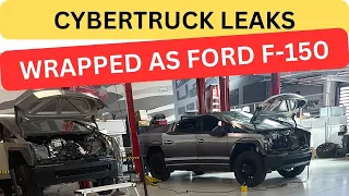Tesla Cybertruck Leaks With Ford F-150 Wrap, It Look Like a Ford F -50