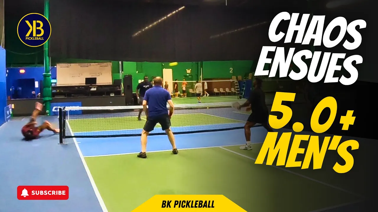 CHAOS ENSUES in 5.0+ Men's Pickleball Match