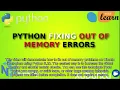 Python Out of Memory - Here s How to Fix