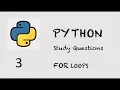 Python - Study Questions 3