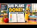The Ultimate Editable Substitute Binder Print Go Sub Plans for Teachers
