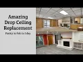 Make a drop ceiling beautiful - Armstrong Woodhaven with Easy Up Clips