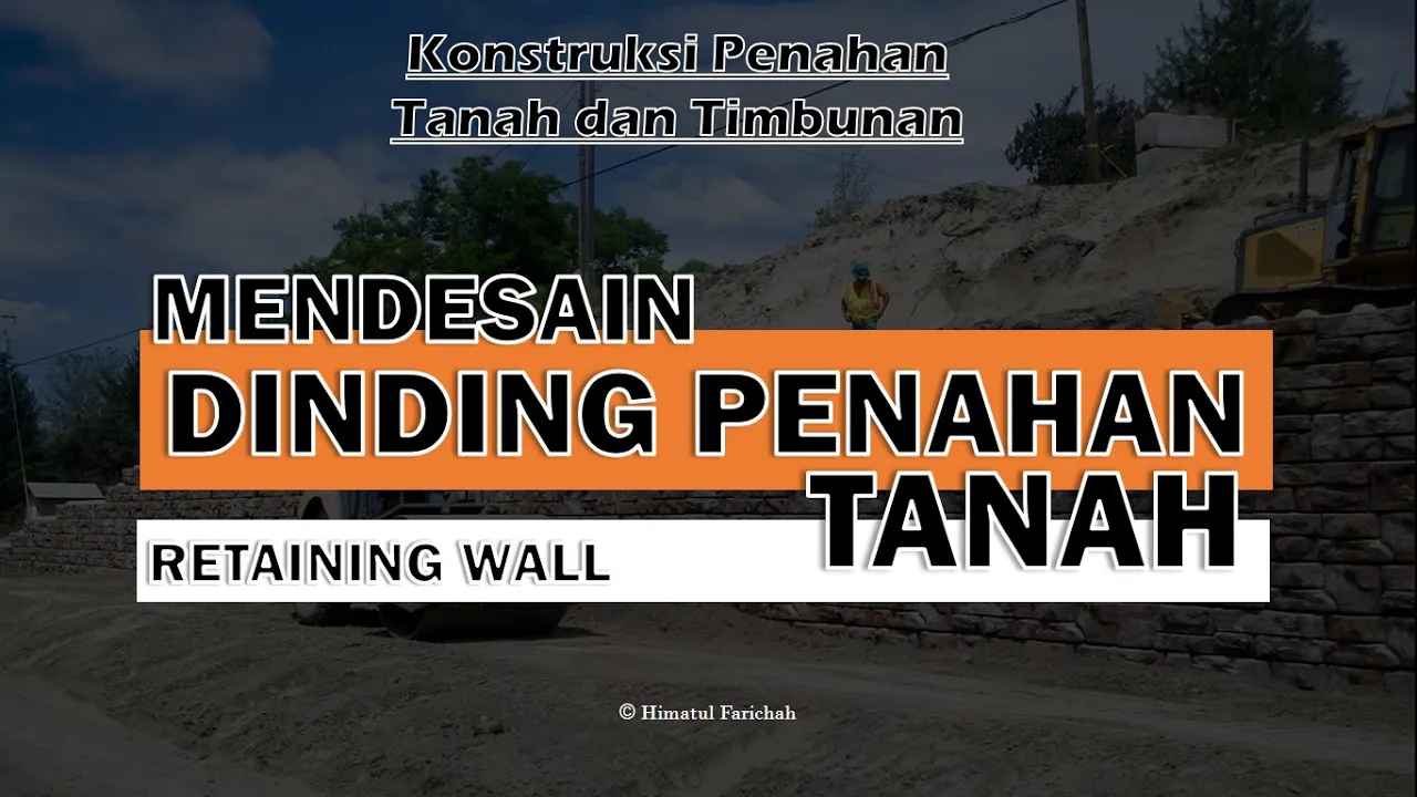 Contoh Perhitungan Dinding Penahan Tanah Format Excel (Retaining Wall), ini adalah perhitungan seder. 