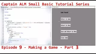 Small Basic Tutorial Episode 9 - Making a Game