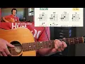 Blood Bank Guitar Tutorial // Bon Iver // standard tuning