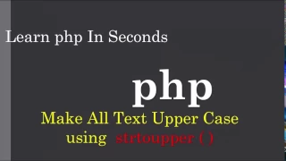 PHP How To Convert All Sentence Letter to Upper case
