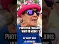 Anti-Trump protestor explains what 86 means in 8647