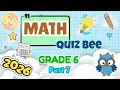 Grade 6 Math Quiz Bee Can You Score Part 7