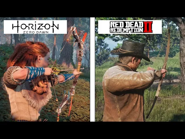 Red Dead Redemption 2 (One X) vs Horizon Zero Dawn (PS4 Pro) | 4K Graphics &amp; Details Comparison