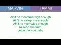 Ain't No Mountain High Enough Marvin Gaye & Tammi Terrell color coded lyrics