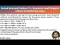 Solved Example Problem 13 - Economic Load Dispatch without Considering Losses