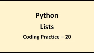 Coding Practice 20 Lists Python NxtWave CCBP