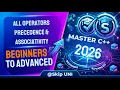 Lec-19 All Operators Precedence Associativity C Programming for Beginners SkipUNI