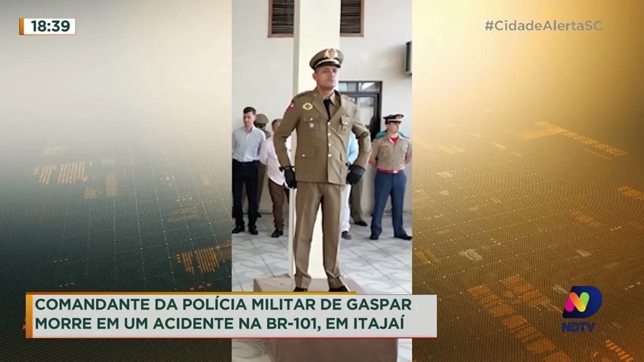 Comandante da Polícia Militar de Gaspar morre em um acidente na BR-101, em Itajaí