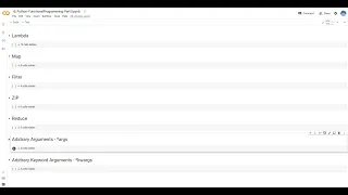 Python Functional Programming - Lambda Map Filter ZIP Reduce Args Kwargs Part-1