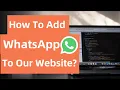 Download Lagu How to add WhatsApp chat to the website in 3 simple Steps.  | CodersSpot.in