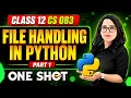 Class 12 Computer Science 083 File Handling in Python One Shot Part 1 Score Barkh