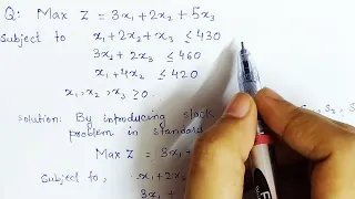 Lec - 6 Simplex Method Maximization Problem In Hindi Solve an example Operation Research