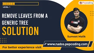 Removes leaves from a Generic Tree Solution