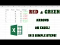 How to Create Up and Down Arrows in Red and Green on Excel