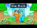 Download Lagu We're LOCKED in ONE BLOCK in Minecraft