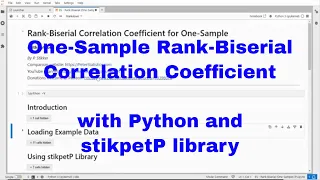 Python - One-Sample Rank Biserial Correlation Coefficient with stikpetP