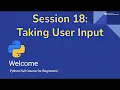 Python for Beginners Taking User Input